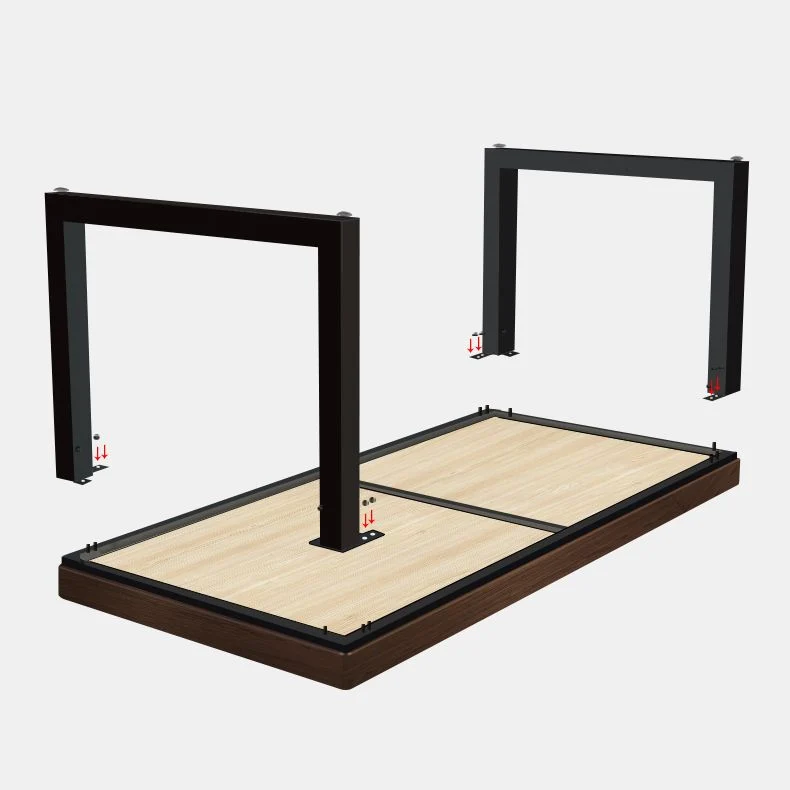Bureau de jeu rectangulaire de 29,53 po de haut, bureau d'ordinateur moderne en bois massif Clearhalo