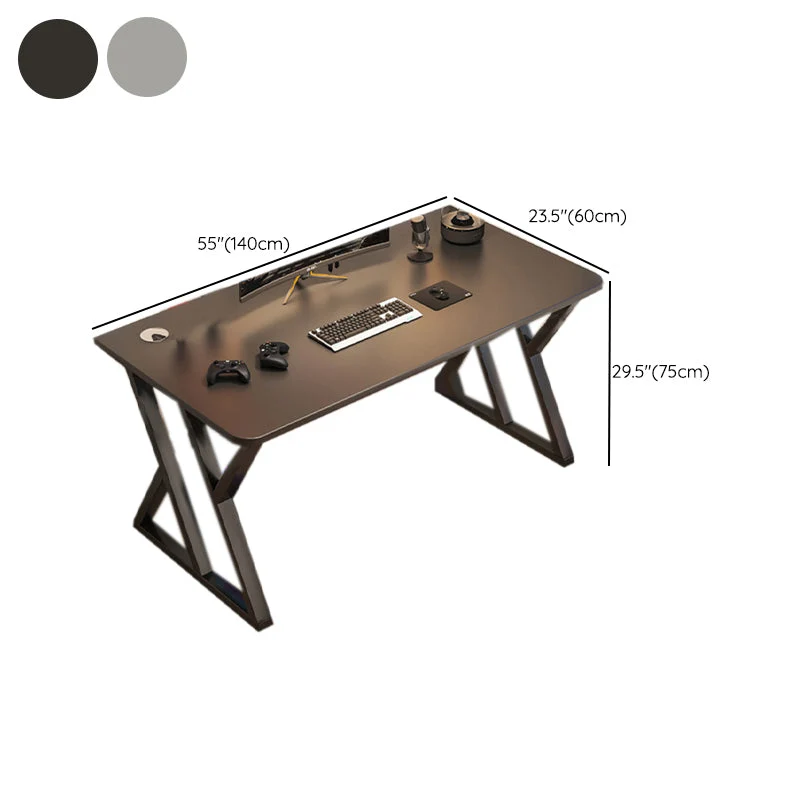 Bureau de jeu rectangulaire en bois, bureau d'ordinateur moderne de 29,53 pouces de haut avec base luge Clearhalo
