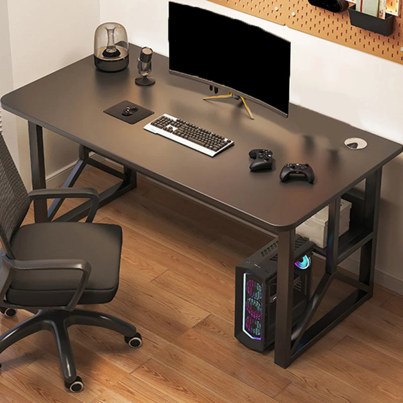 Bureau de jeu rectangulaire en bois, bureau d'ordinateur moderne de 29,53 pouces de haut avec base luge Clearhalo