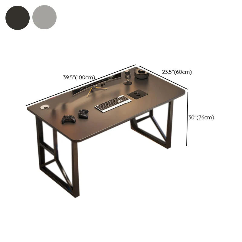 Bureau de jeu rectangulaire en bois, bureau d'ordinateur moderne de 29,53 pouces de haut avec base luge Clearhalo