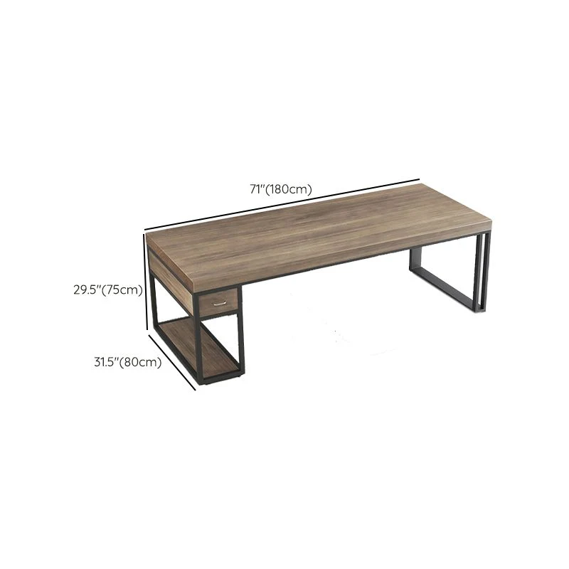 Bureau de jeu rectangulaire en bois massif, bureau d'ordinateur moderne de 29,32 pouces de hauteur Clearhalo