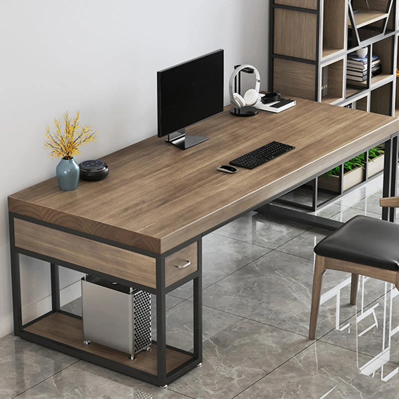 Bureau de jeu rectangulaire en bois massif, bureau d'ordinateur moderne de 29,32 pouces de hauteur Clearhalo