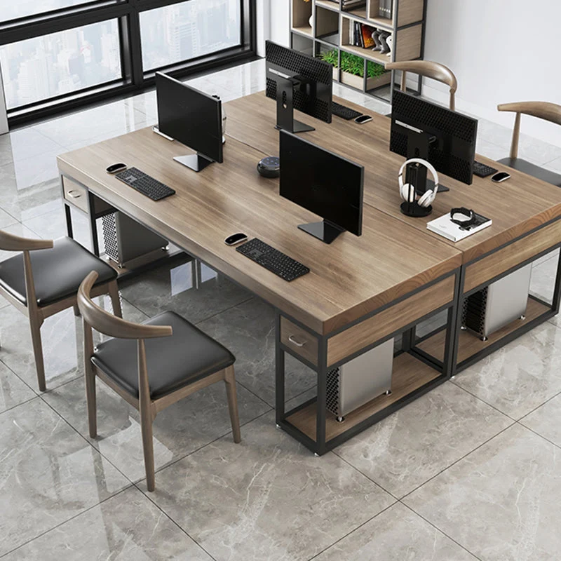 Bureau de jeu rectangulaire en bois massif, bureau d'ordinateur moderne de 29,32 pouces de hauteur Clearhalo