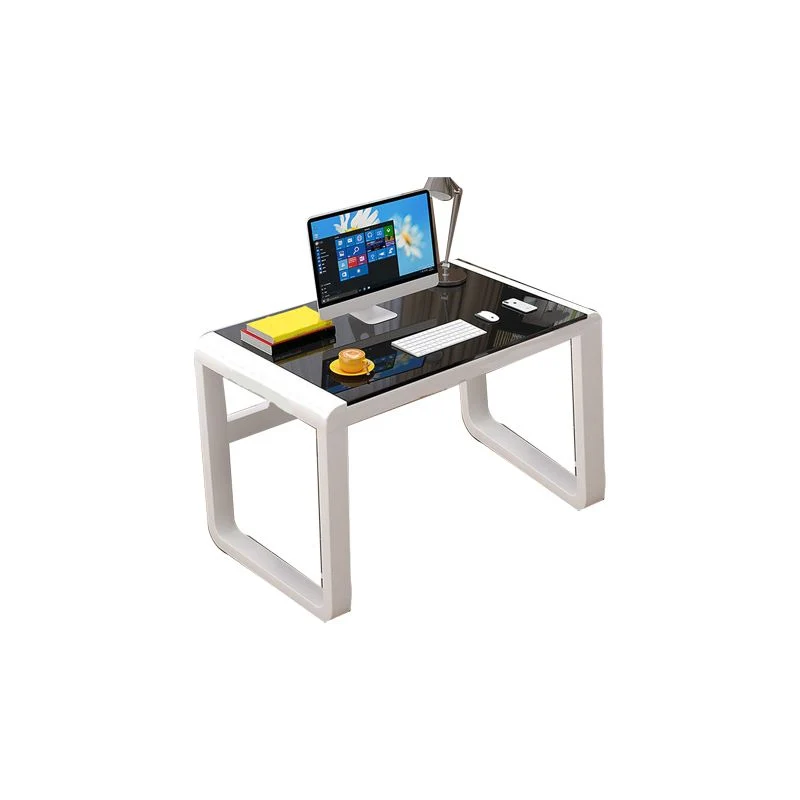 Bureau de jeu rectangulaire en verre Bureau d'ordinateur moderne et contemporain Clearhalo