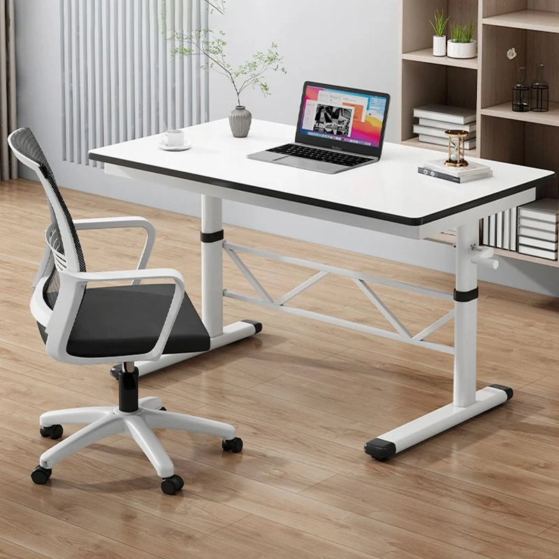 Bureau moderne en bois manufacturé, bureau d'écriture à hauteur réglable Clearhalo