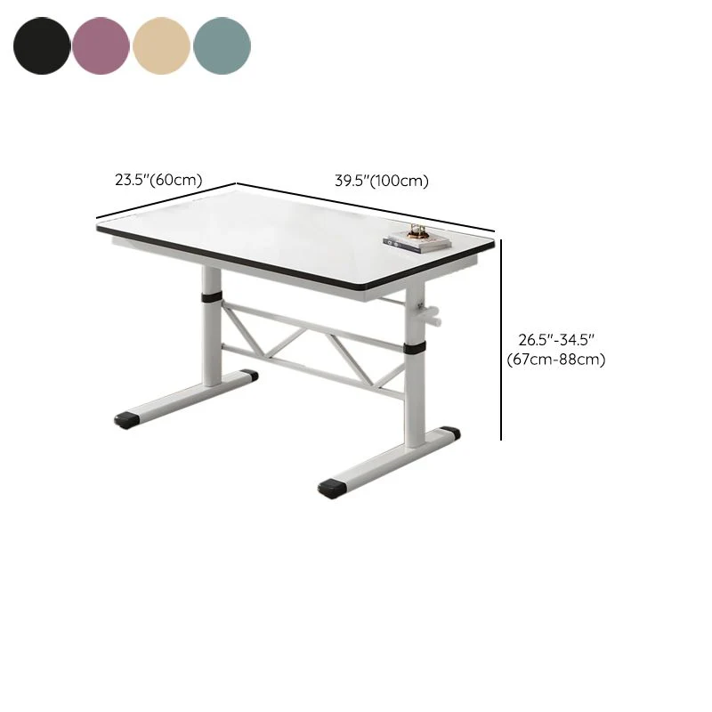 Bureau moderne en bois manufacturé, bureau d'écriture à hauteur réglable Clearhalo