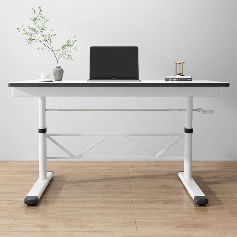 Bureau moderne en bois manufacturé, bureau d'écriture à hauteur réglable Clearhalo