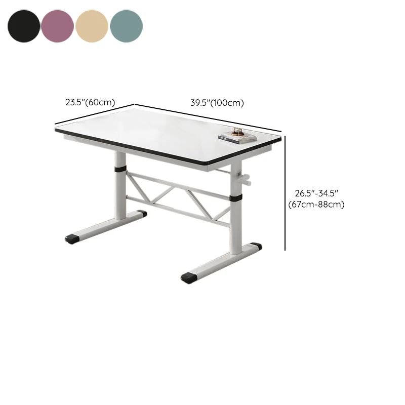 Bureau moderne en bois manufacturé, bureau d'écriture à hauteur réglable Clearhalo