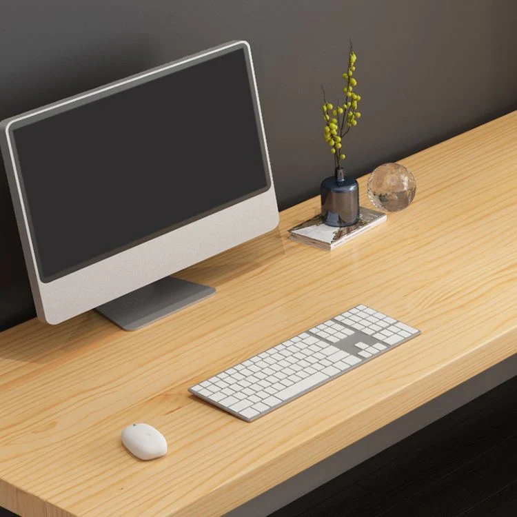 Bureau moderne en bois massif, bureau d'écriture en pin en forme de L Clearhalo