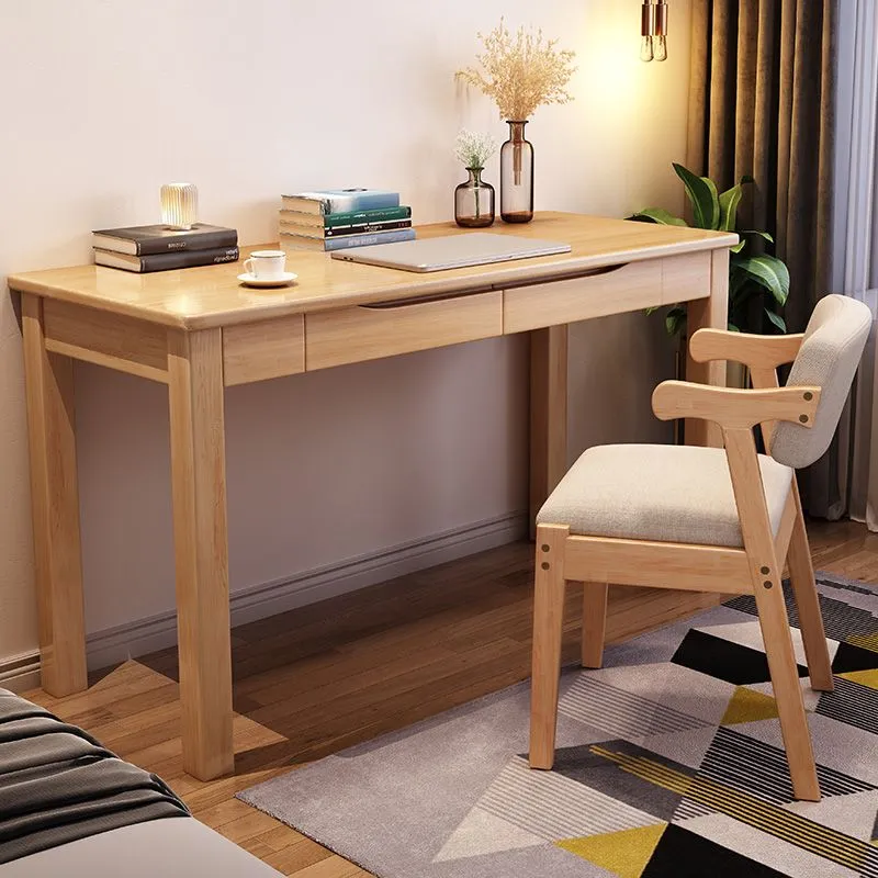 Bureau moderne de chambre à coucher de Base de Parsons bureau d'écriture en bois massif avec tiroirs Clearhalo