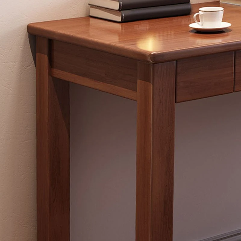 Bureau moderne de chambre à coucher de Base de Parsons bureau d'écriture en bois massif avec tiroirs Clearhalo