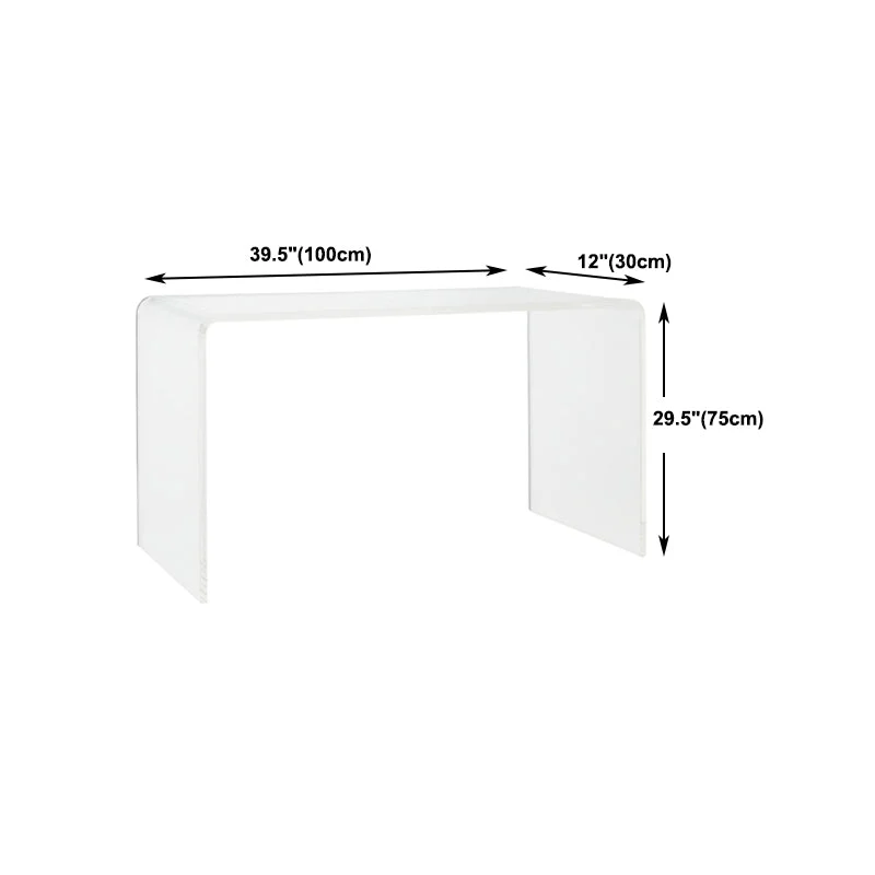 Bureau moderne et contemporain Bureau rectangulaire en acrylique Clearhalo