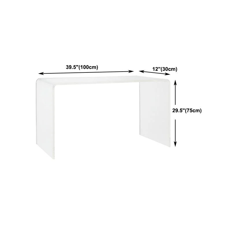 Bureau moderne et contemporain Bureau rectangulaire en acrylique Clearhalo