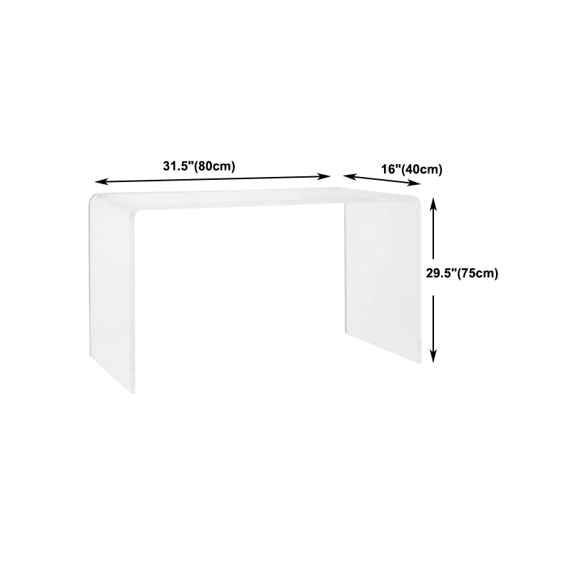 Bureau moderne et contemporain Bureau rectangulaire en acrylique Clearhalo