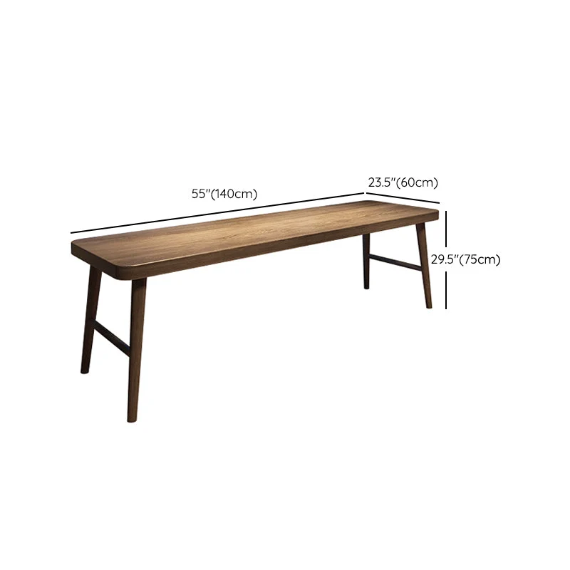 Bureau moderne rectangulaire en bois massif avec base en H, 29,53 po de hauteur Clearhalo