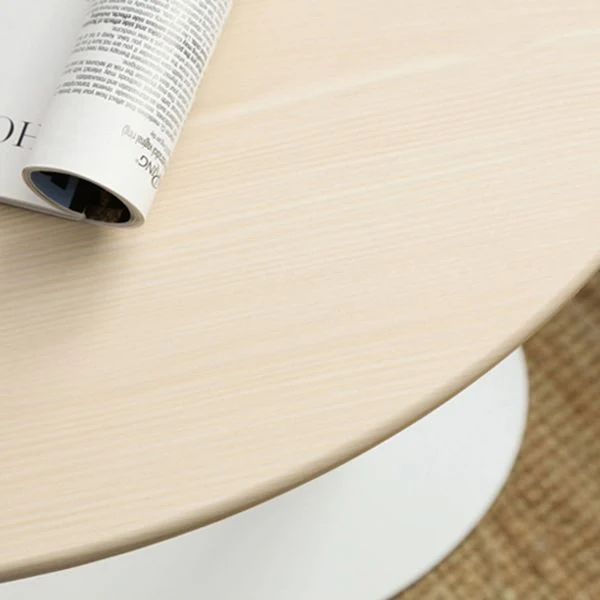 Bureau ovale réglable en hauteur, bureau d'écriture en bois pour la maison Clearhalo