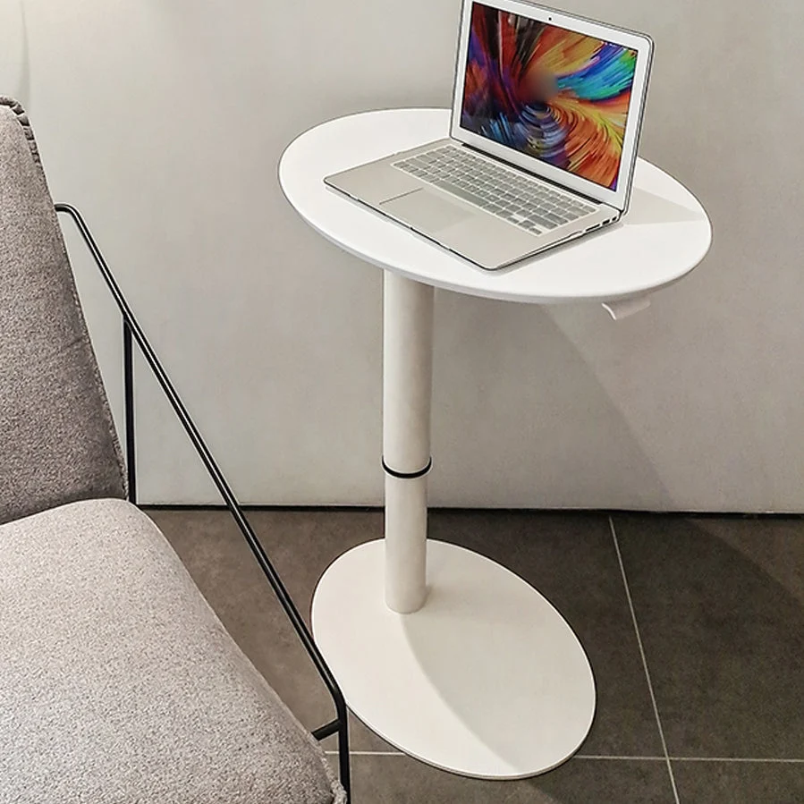 Bureau ovale réglable en hauteur, bureau d'écriture en bois pour la maison Clearhalo