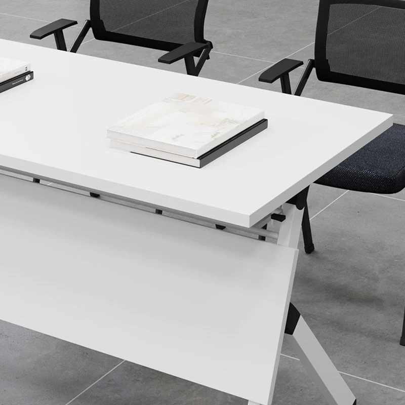 Bureau pliant moderne avec roulettes, bureau rectangulaire en bois manufacturé Clearhalo
