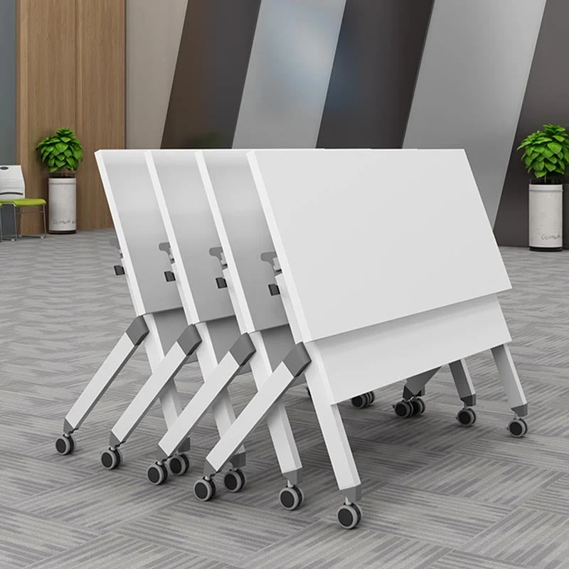 Bureau pliant de style moderne, bureau en bois fabriqué avec roulettes Clearhalo