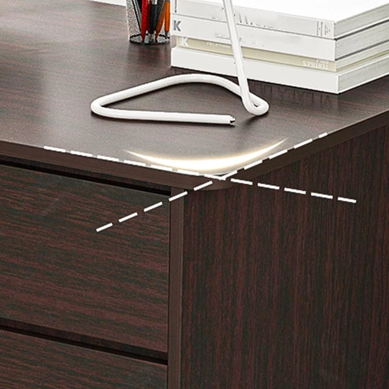 Bureau rectangulaire en bois d'ingénierie de style contemporain avec tiroirs pour bureau Clearhalo