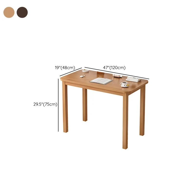 Bureau rectangulaire en bois d'ingénierie de style industriel Clearhalo