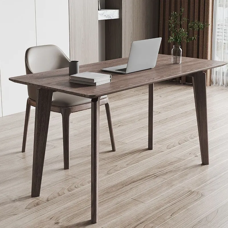 Bureau rectangulaire en bois massif, base Parsons, bureau d'écriture de 29,53 po de hauteur Clearhalo