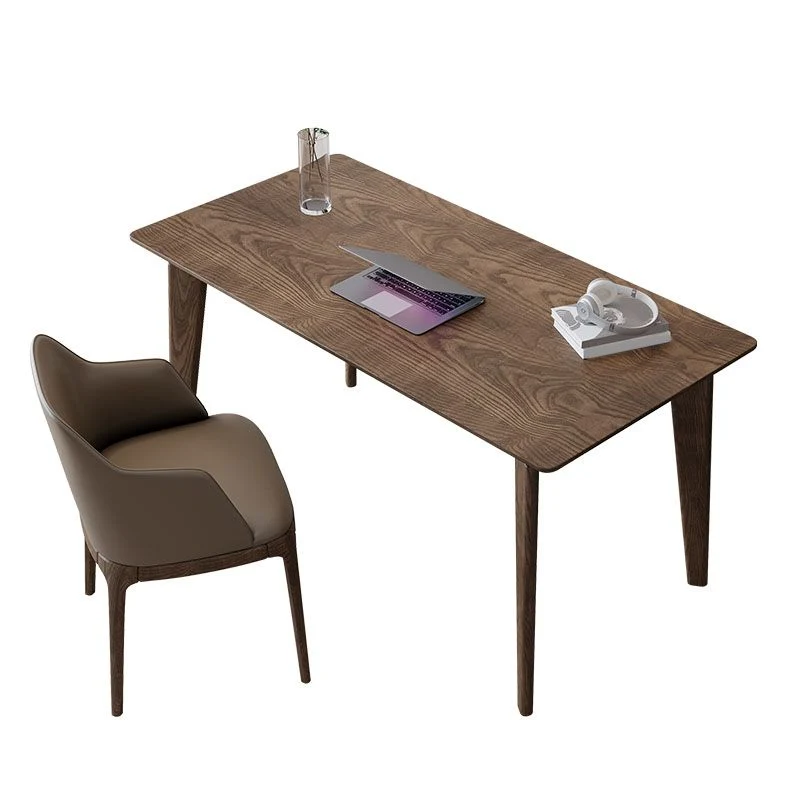 Bureau rectangulaire en bois massif, base Parsons, bureau d'écriture de 29,53 po de hauteur Clearhalo