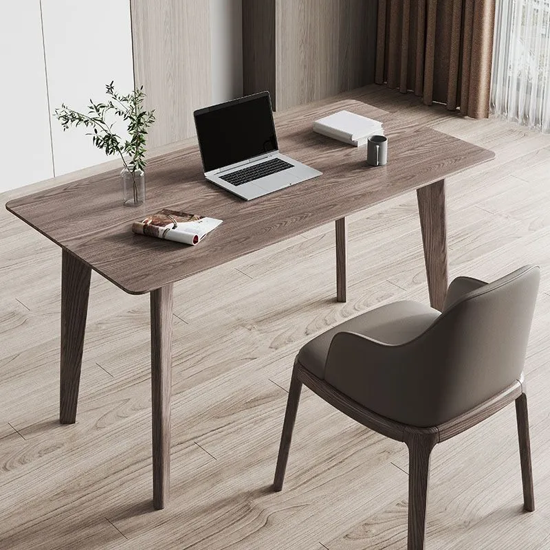 Bureau rectangulaire en bois massif, base Parsons, bureau d'écriture de 29,53 po de hauteur Clearhalo