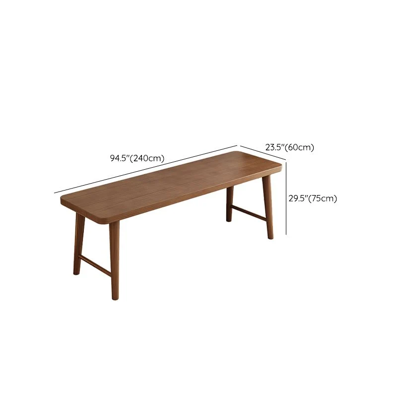 Bureau rectangulaire en bois massif, bureau moderne de 23,62 pouces de large avec base en H Clearhalo