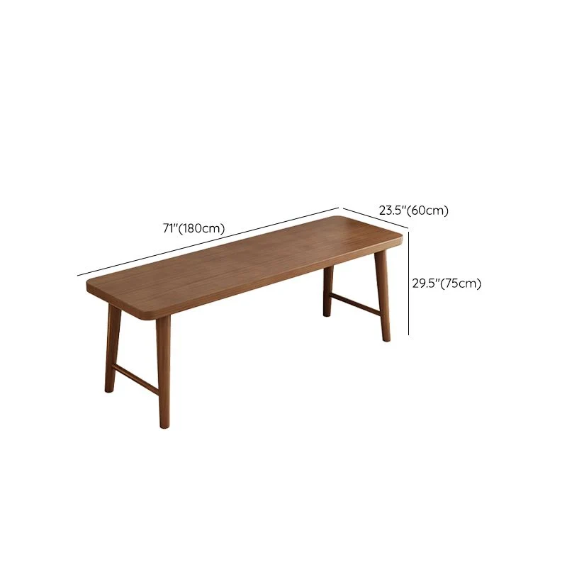 Bureau rectangulaire en bois massif, bureau moderne de 23,62 pouces de large avec base en H Clearhalo
