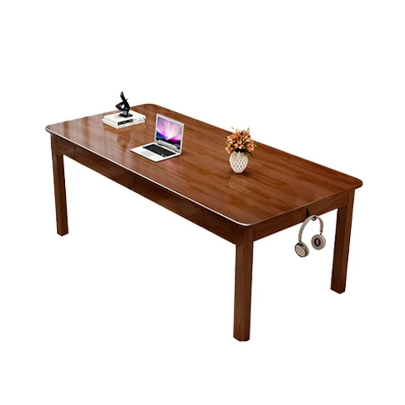 Bureau rectangulaire en bois massif à 4 tiroirs, bureau d'écriture rectangulaire de 31,5 pouces de large Clearhalo