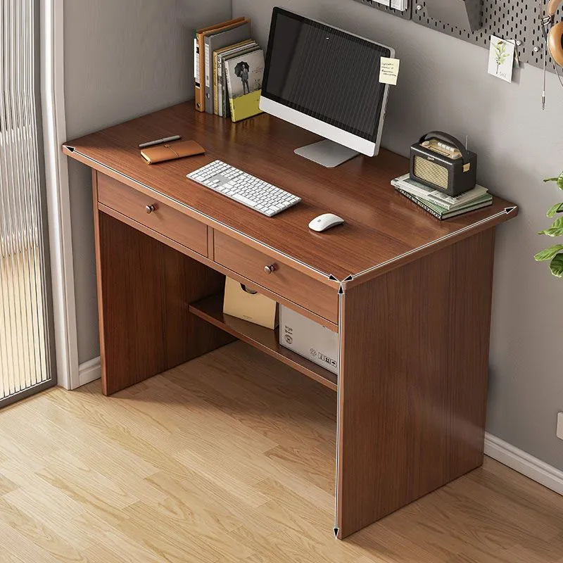Bureau rectangulaire en bois moderne avec 2 tiroirs Clearhalo