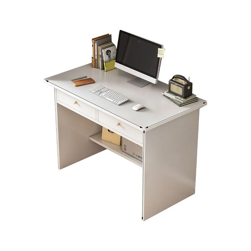 Bureau rectangulaire en bois moderne avec 2 tiroirs Clearhalo