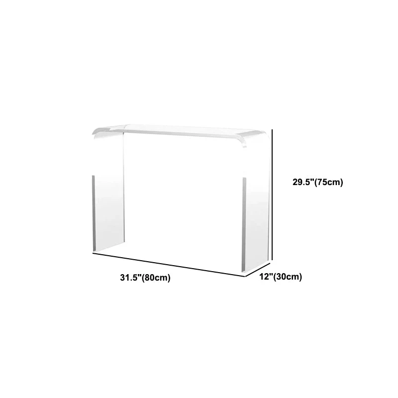 Bureau rectangulaire à la maison, bureau d'écriture en acrylique de Style moderne Clearhalo
