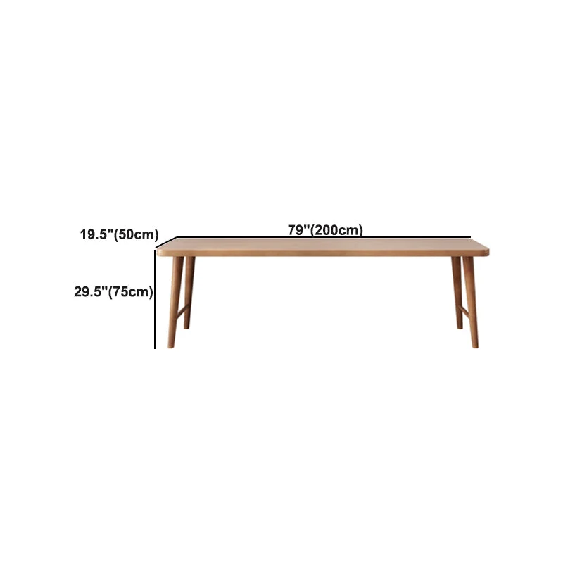 Bureau rectangulaire moderne en bois massif, bureau d'écriture pour la maison Clearhalo