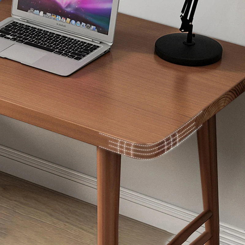 Bureau rectangulaire moderne en bois massif, bureau d'écriture pour la maison Clearhalo