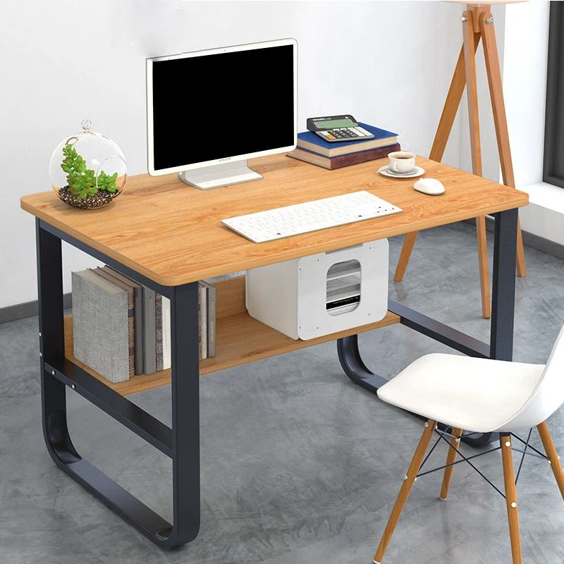 Bureau rectangulaire en métal et bois pour chambre à coucher Clearhalo