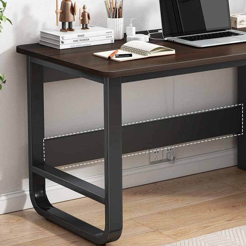 Bureau rectangulaire en métal et en bois pour dortoir Clearhalo