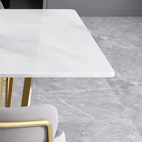 Bureau rectangulaire en métal contemporain avec base en épingle à cheveux Clearhalo
