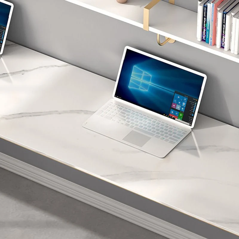 Bureau rectangulaire en pierre frittée, finition mate Clearhalo