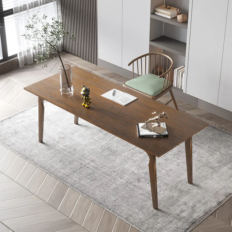 Bureau rectangulaire de style moderne, bureau en bois massif avec base Parsons Clearhalo