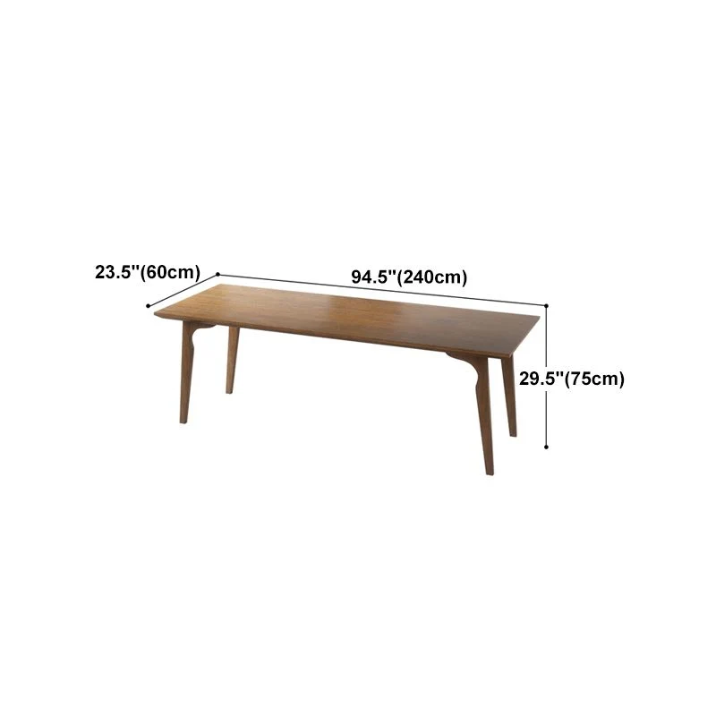 Bureau rectangulaire de style moderne, bureau en bois massif avec base Parsons Clearhalo