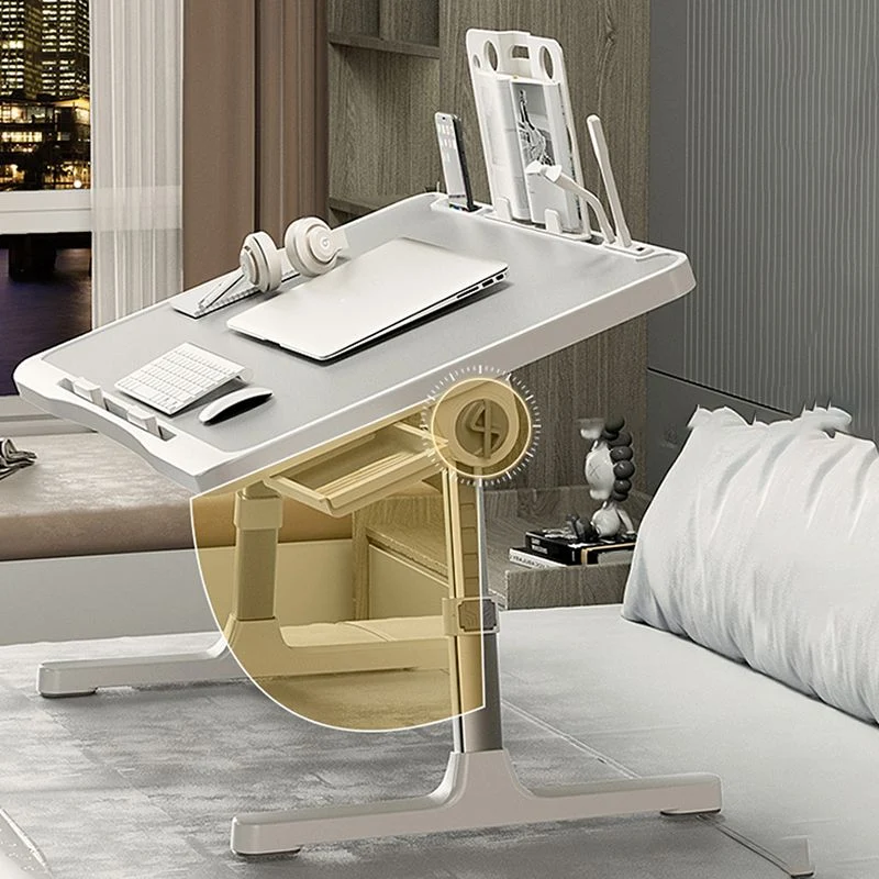 Bureau relevable de style contemporain de bureau d'écriture de 15,75 po de largeur pour chambre à coucher en dortoir Clear...