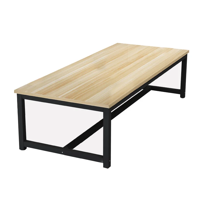 Bureau de réunion rectangulaire moderne en bois de 29 po de hauteur avec base en forme de H Clearhalo