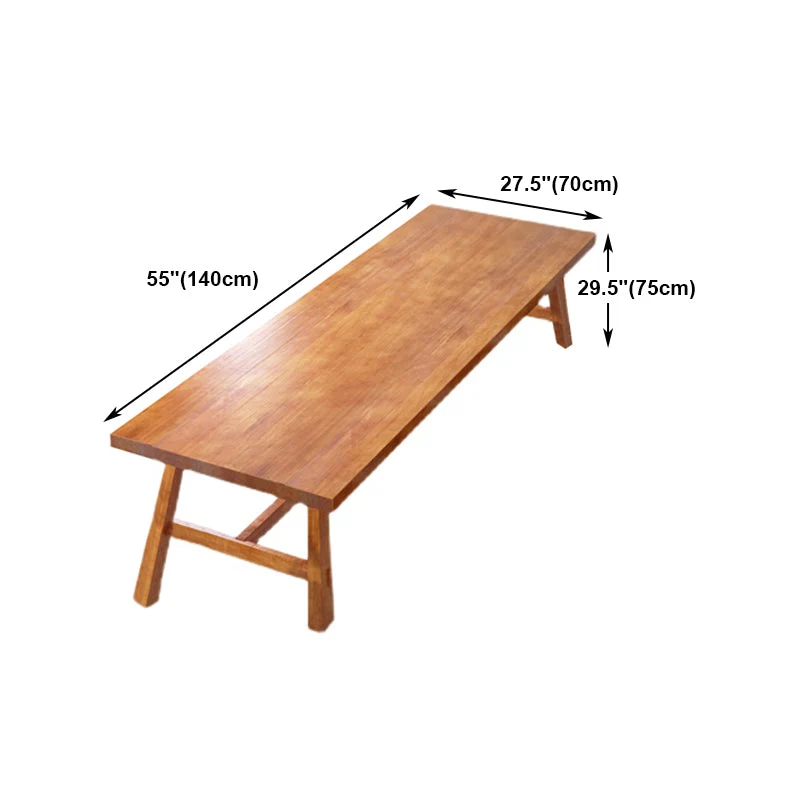 Bureau de réunion Table rectangulaire moderne en bois massif de pin pour bureau Clearhalo