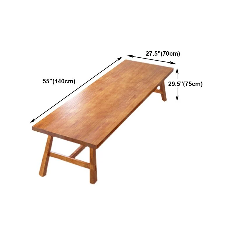 Bureau de réunion Table rectangulaire moderne en bois massif de pin pour bureau Clearhalo