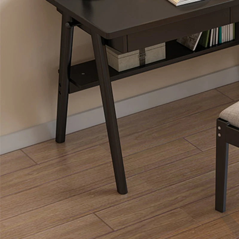 Bureau scandinave en bois massif Bureau Parsons Home avec étagère Clearhalo