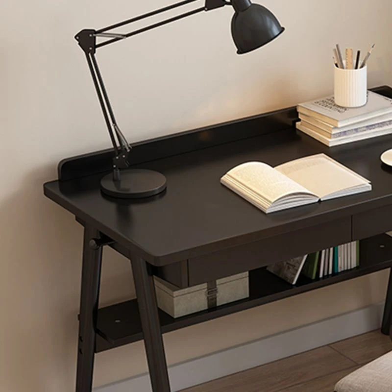 Bureau scandinave en bois massif Bureau Parsons Home avec étagère Clearhalo