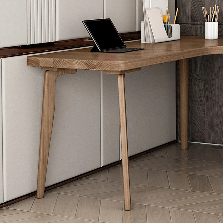 Bureau simple en forme de L, bureau de 29,6 pouces de hauteur pour chambre à coucher et salon Clearhalo