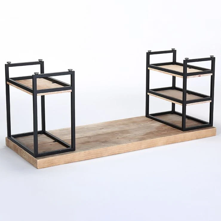 Bureau de style contemporain Bureau en bois massif avec étagère Clearhalo